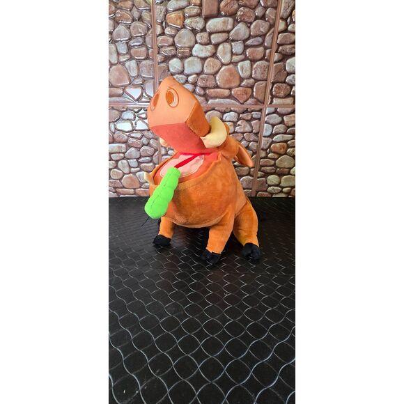 Disney Lion King Talking Pumba Warthog Grub Bug Large 14" Plush Stuffed - Picture 2 of 9